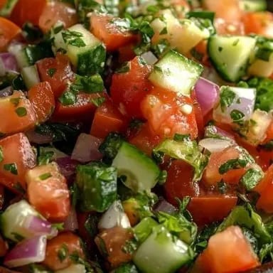 Ahşap kâsede çoban salata